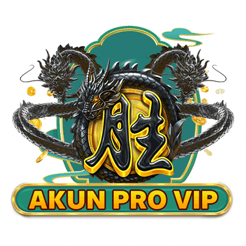 a logo that says akun pro vip with a dragon
