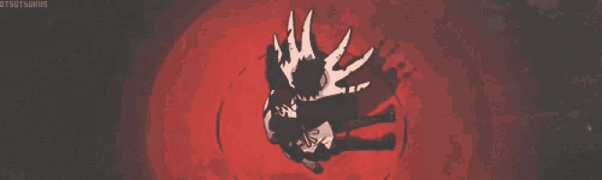 a drawing of a person laying on the ground with the word otsutsukis on the bottom left