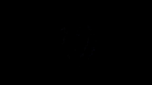 a blue and black brush stroke on a white surface