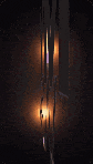 the letter w is glowing in the dark in a pixelated image