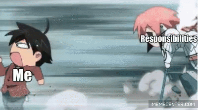 Responsibilities Running Away GIF - Responsibilities Running Away Anime GIFs