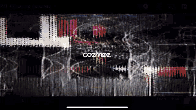 a screenshot of a video on a cell phone shows a skull with the word codywiz written on it .