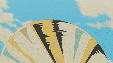 a close up of a person 's arm with a blue sky in the background and the number 8 on the bottom