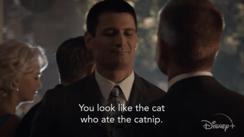 You Look Like The Cat Who Ate The Catnip Scott Carpenter GIF - You Look Like The Cat Who Ate The Catnip Scott Carpenter The Right Stuff GIFs