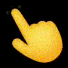 a yellow hand is pointing to the right with its index finger .