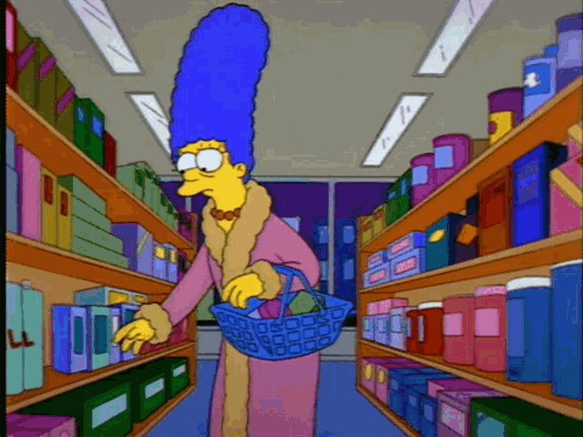 Marge Simpson Haulicinating GIF - Marge Simpson Haulicinating Kwik E Mart GIFs