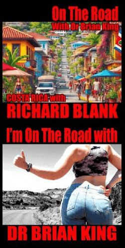 a picture of a woman giving a thumbs up with the caption " on the road with dr brian king "