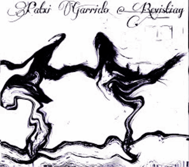 a black and white drawing of a person with the name pali garrido written on it