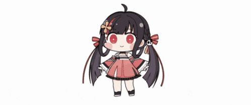 a cartoon drawing of a girl with pigtails and flowers on her head