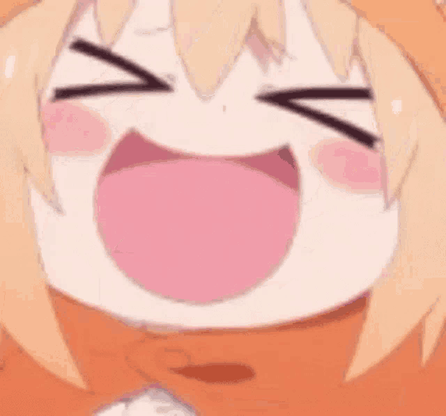 a close up of a cartoon character 's face with its eyes closed .