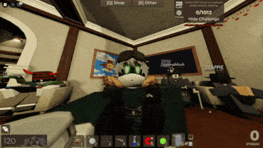 a screenshot of a video game with the number 120 on the bottom