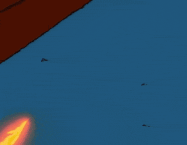 a cartoon character standing next to a fire