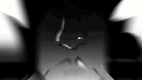 a black and white drawing of a person in a dark room .