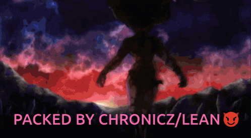 a picture of a person with the words packed by chronicz / lean on it