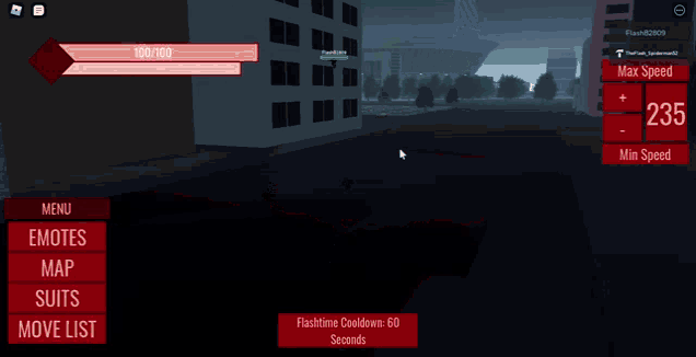 a screenshot of a video game that says flashtime cooldown 60 seconds on the bottom