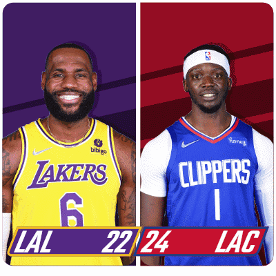Los Angeles Lakers (22) Vs. Los Angeles Clippers (24) First-second Period Break GIF - Nba Basketball Nba 2021 GIFs