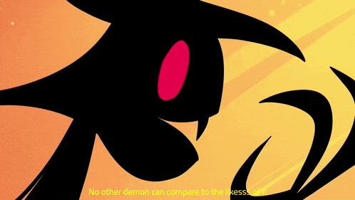 a cartoon drawing of a demon with the words " no other demon can compare to the likesss of it "