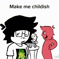 a cartoon character with a green shirt that says vkjar