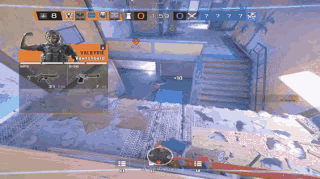 a screenshot of a video game with valkyrie in the corner