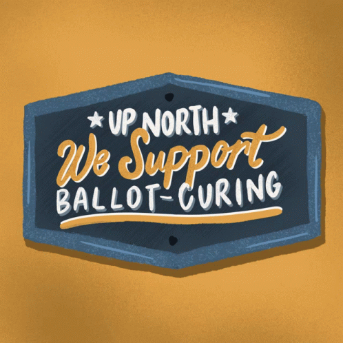 Up North We Support Ballot Curing Ballot GIF - Up North We Support Ballot Curing Ballot North GIFs
