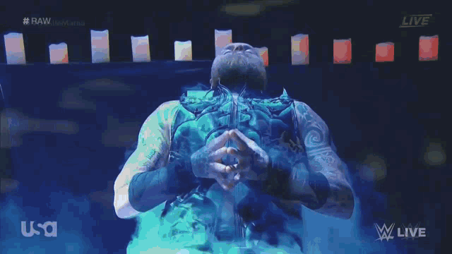 a wrestling match is being shown on usa live
