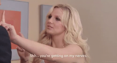 Shh..You Are Getting On My Nerves GIF - Shh Over It Nerves GIFs