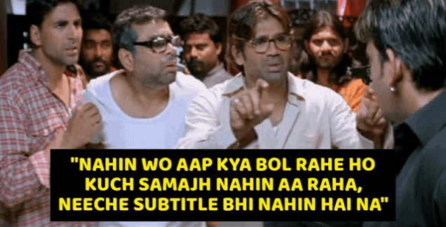 a group of men are having a conversation and one of them says " nahin wo aap kya bol rahe ho kuch samajh