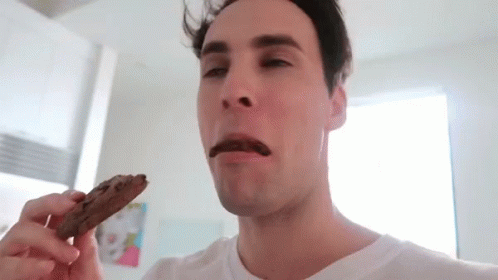 Eating Cookies Not Delicious GIF - Eating Cookies Cookies Not Delicious GIFs