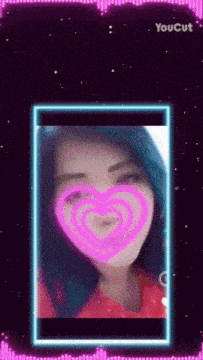 a picture of a woman with a heart on her face and the words you cut at the bottom