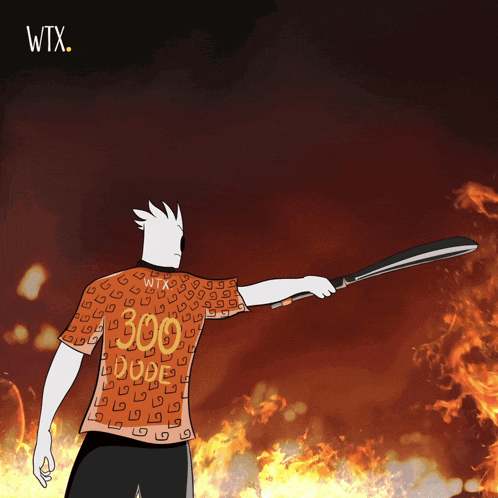 a cartoon of a man wearing a shirt that says wix