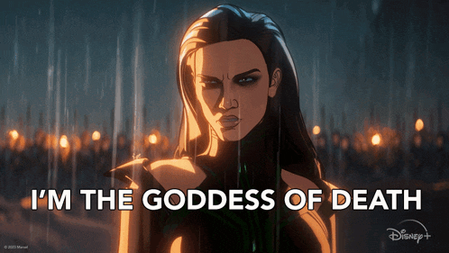 I'M The Goddess Of Death Hela GIF - I'M The Goddess Of Death Hela What If GIFs