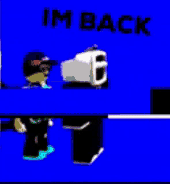 a blue background with a cartoon character and the words impact on it
