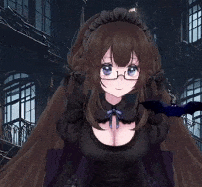 a girl in a black dress is holding a bat in her hand .
