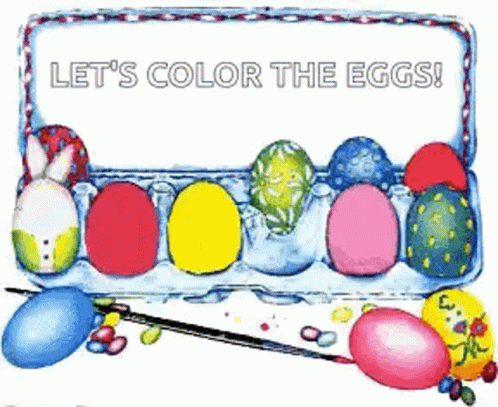 Happy Easter Eggs GIF - Happy Easter Eggs Lets Color The Eggs GIFs
