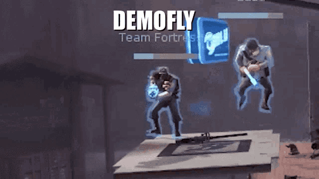demofly team fortress is being played on a computer