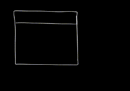 a black and white drawing of a stack of papers on a black background