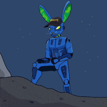 a bunch of cartoon characters wearing megaeth hats with green ears