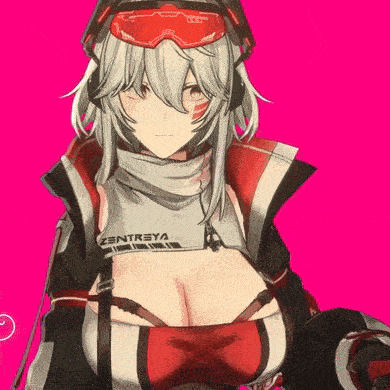 a girl with a zentreya shirt on her chest