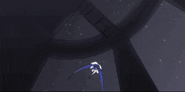 a drawing of a blue and white bat flying in the air