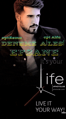 a poster that says live it your way with a man on it