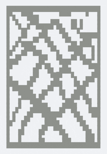 a gray and white square with a pattern of squares