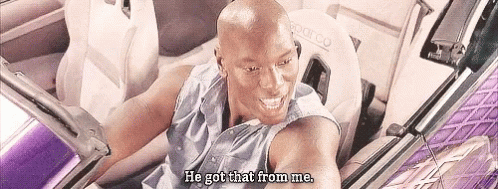 Tyrese Gibson Fast And Furious GIF - Tyrese Gibson Fast And Furious He Got That From Me GIFs