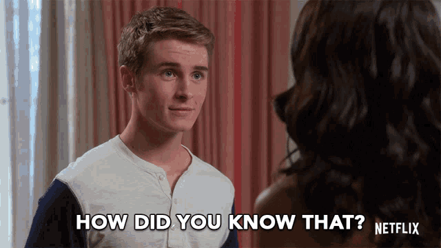 a man is asking a woman how did you know that netflix