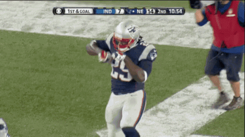 a football player with the number 24 on his jersey is running on the field
