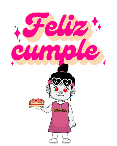 a cartoon drawing of a bowling ball with the words feliz cumple above it