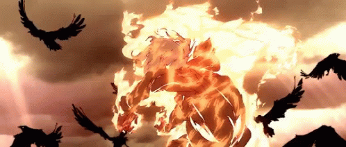Monogatari On Fire GIF - Monogatari On Fire Anime GIFs