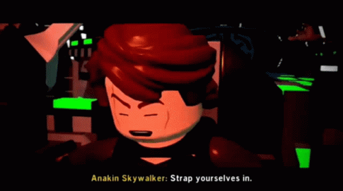 Lego Star Wars Anakin Skywalker GIF - Lego Star Wars Anakin Skywalker Strap Yourselves In GIFs