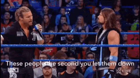 Dolph Ziggler Stab You In The Back GIF - Dolph Ziggler Stab You In The Back Aj Styles GIFs