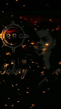 a picture of a man with a rrg logo on it