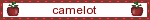 the word camelot is on a red and white sign